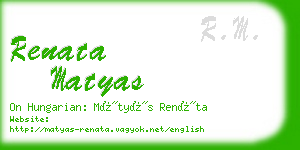 renata matyas business card